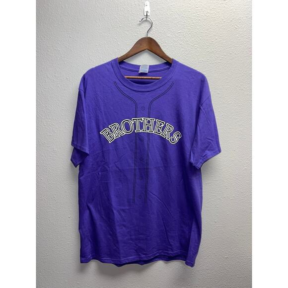 Colorado Rockies Brothers Opening Day Purple Baseball Shirt Tee L Large - Picture 1 of 9